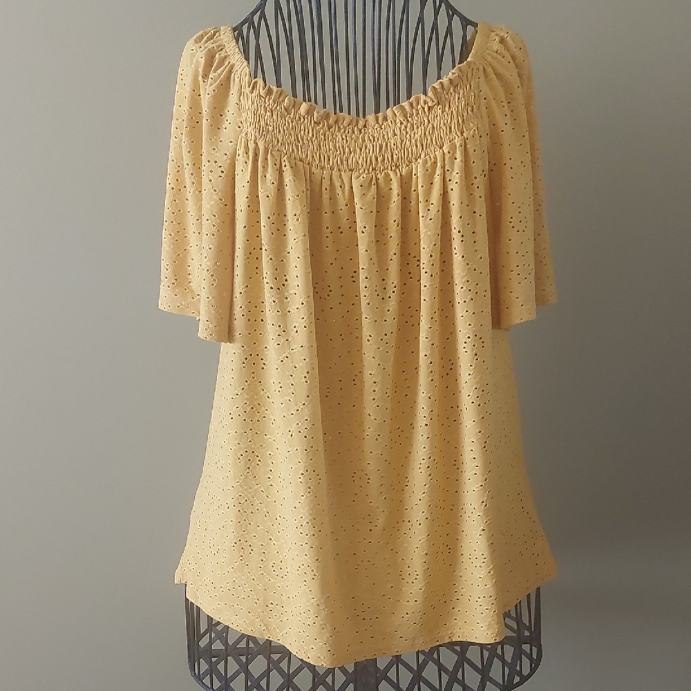 Yellow Off-Shoulder Women's Top